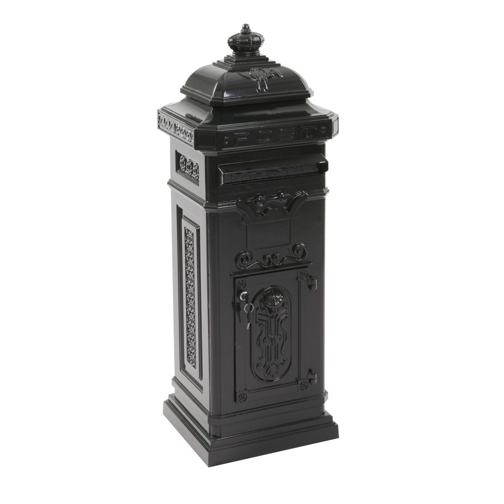 Produktabbildung Nr. 5: Boîte aux lettres colonne avec clapet d’insertion, carrée, en aluminium coulé, vert