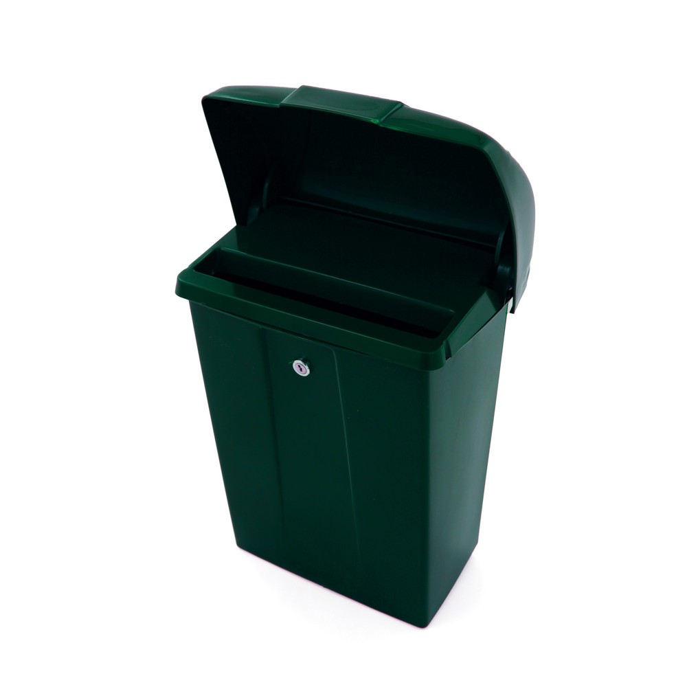 Produktabbildung Nr. 3: Boîte aux lettres en plastique avec couvercle de protection, verrouillable, vert