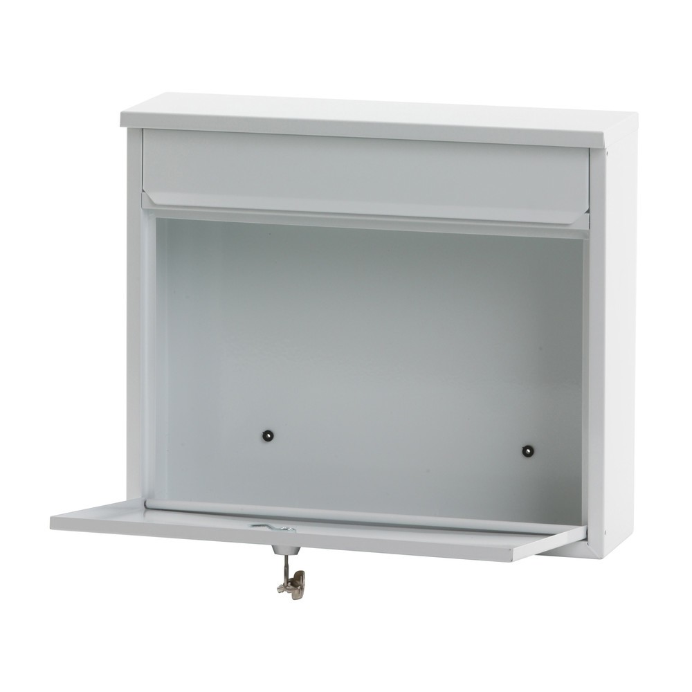 N° de l'image du produit 2 : Boîte aux lettres murale Granadan, avec serrure à cylindre, en acier galvanisé, blanc