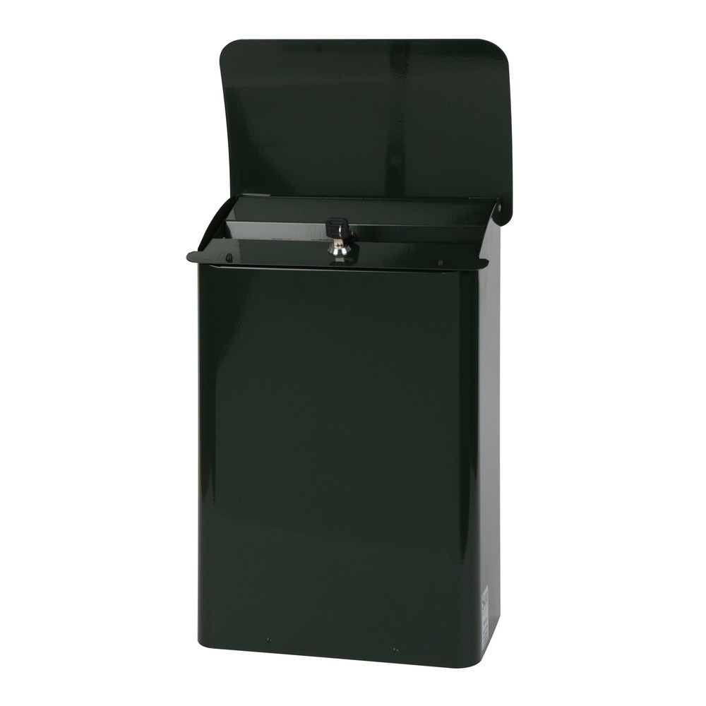 Produktabbildung Nr. 2: Boîte aux lettres murale, L x l x h 180 x 290 x 425 mm, avec ouverture d’insertion verrouillable, vert
