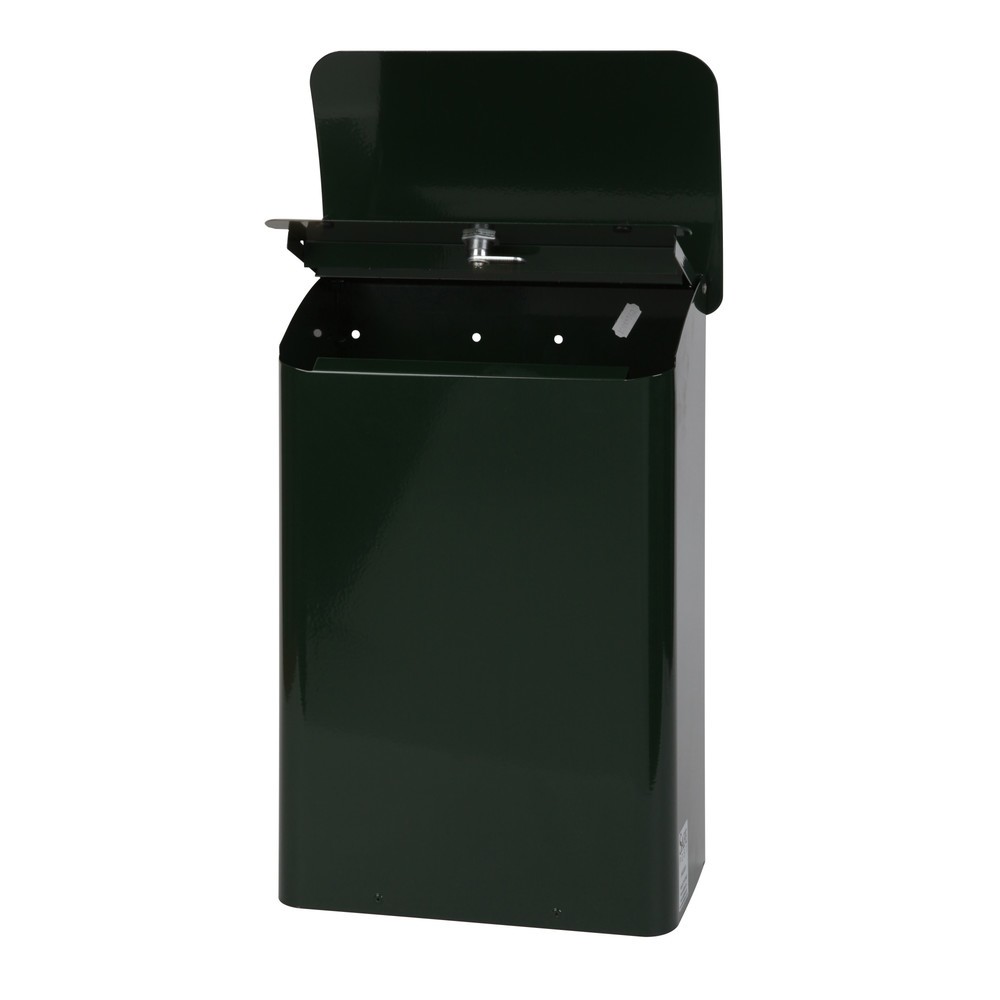 Produktabbildung Nr. 3: Boîte aux lettres murale, L x l x h 180 x 290 x 425 mm, avec ouverture d’insertion verrouillable, vert