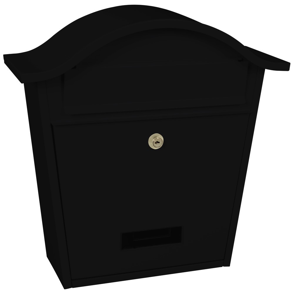 Produktabbildung Nr. 1: Boîte aux lettres murale Tatifan, en acier galvanisé, avec serrure à cylindre, noir