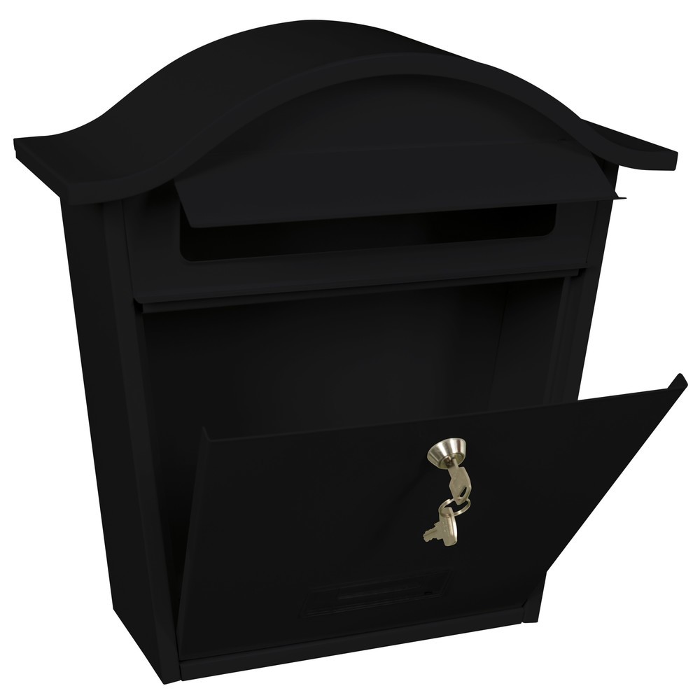 Produktabbildung Nr. 2: Boîte aux lettres murale Tatifan, en acier galvanisé, avec serrure à cylindre, noir