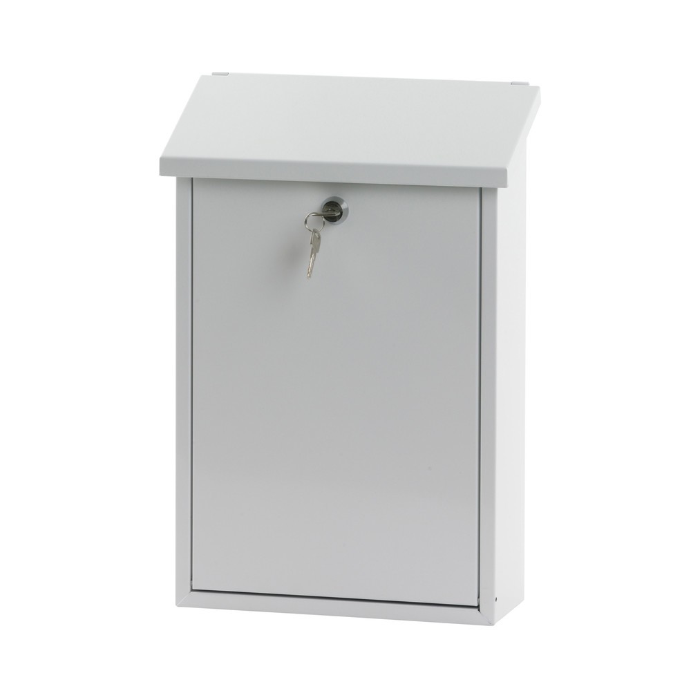 Produktabbildung Nr. 1: Boîte aux lettres murale Toledon, avec serrure à cylindre, en acier galvanisé, blanc