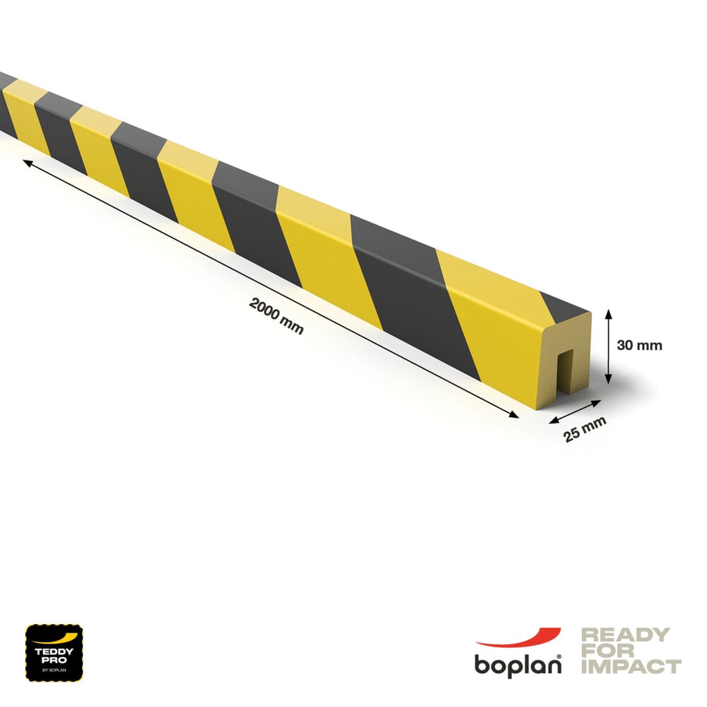 Produktabbildung Nr. 2: Stootbescherming BOPLAN® Teddy Pro® EU19 voor randen, voor binnen, zelfklevend, rechthoekig, hxl 30 x 2.000 mm