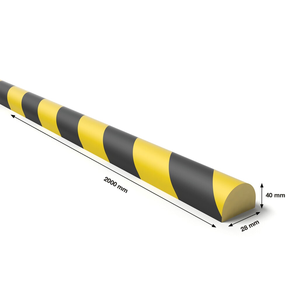 Produktabbildung Nr. 2: Protection contre les chocs BOPLAN® Teddy Pro® FR28 pour surfaces, usage intérieur, autocollante, circulaire, H × L 28 × 2 000 mm