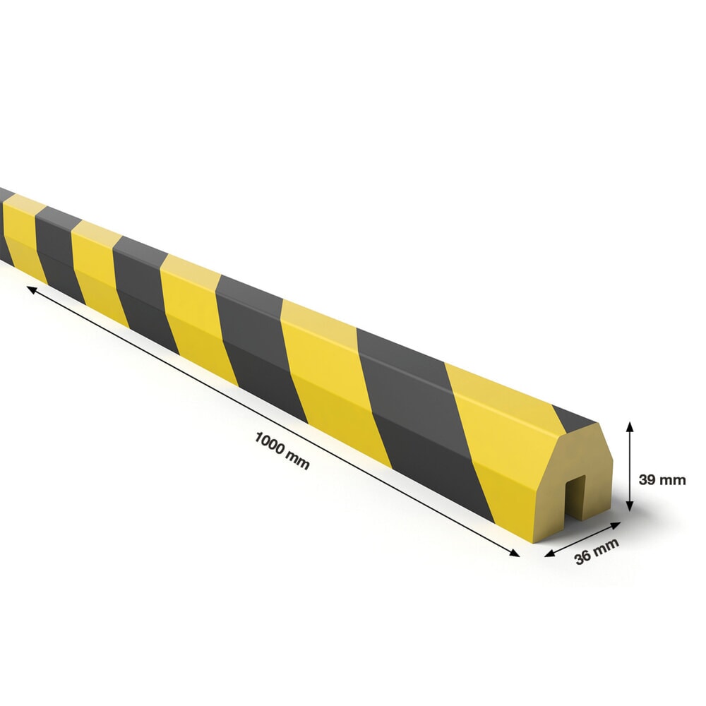 Produktabbildung Nr. 2: Stootbescherming BOPLAN® Teddy Pro® VU19 voor randen, voor binnen, zelfklevend, trapeziumvormig, hxl 36 x 1.000 mm