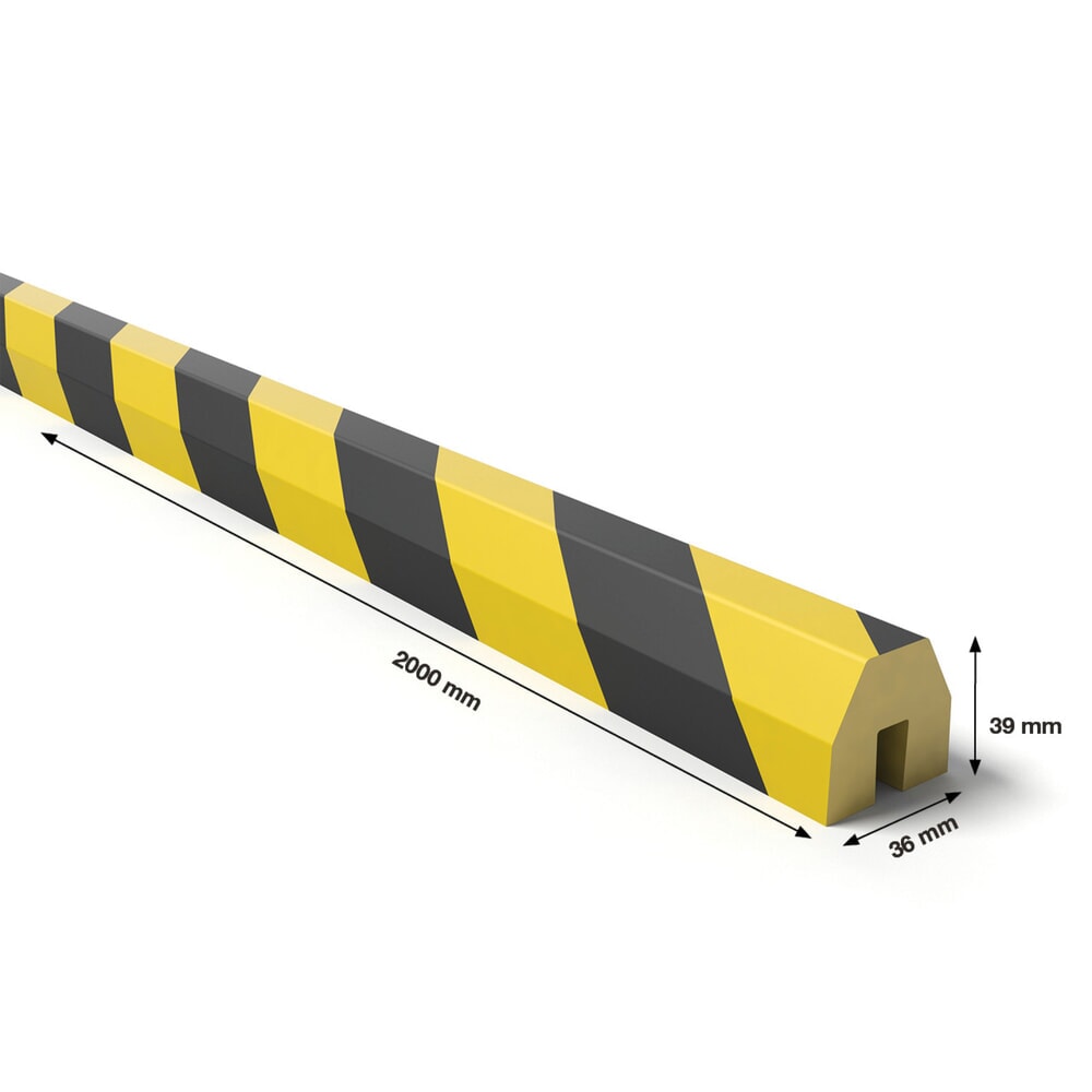 Produktabbildung Nr. 2: Stootbescherming BOPLAN® Teddy Pro® VU19 voor randen, voor binnen, zelfklevend, trapeziumvormig, hxl 36 x 2.000 mm