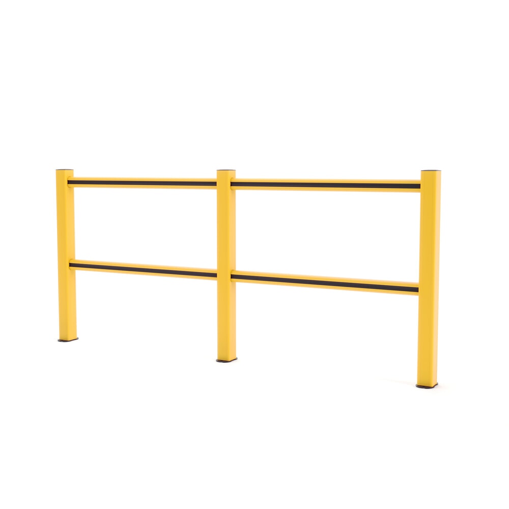 Produktabbildung Nr. 1: Veiligheidshek BOPLAN® Flex Impact® HD Light, geel / zwart, voor binnen, hxl 1.145 x 2.500 mm