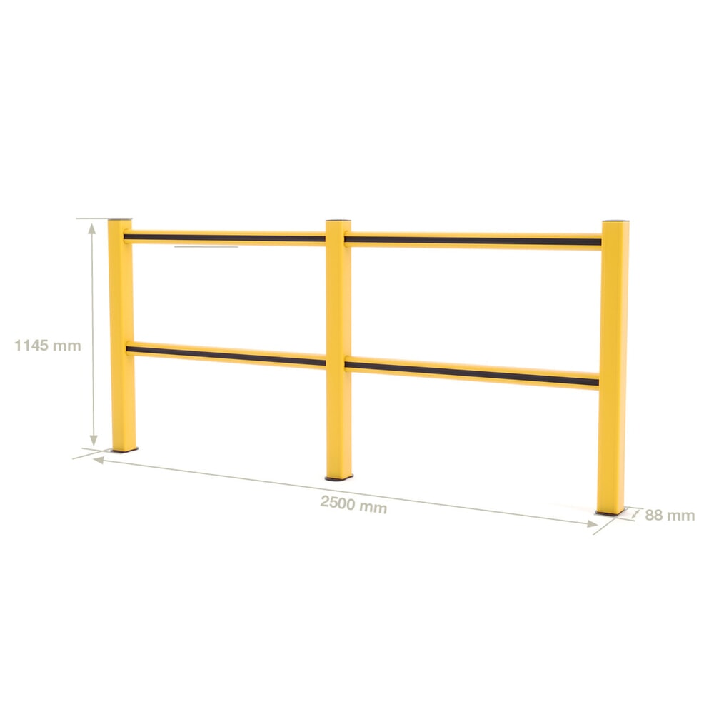Produktabbildung Nr. 4: Veiligheidshek BOPLAN® Flex Impact® HD Light, geel / zwart, voor binnen, hxl 1.145 x 2.500 mm
