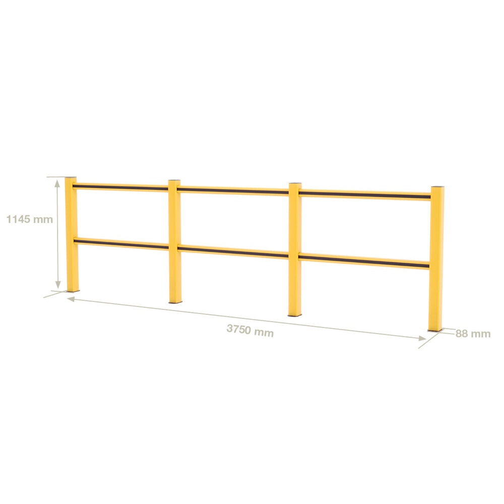 Produktabbildung Nr. 4: Veiligheidshek BOPLAN® Flex Impact® HD Light, geel / zwart, voor binnen, hxl 1.145 x 3.750 mm