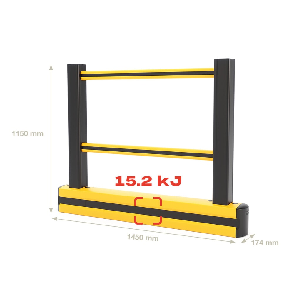 Produktabbildung Nr. 2: Stootbalk BOPLAN® Flex Impact® FLIP200F Plus, voor binnen en buiten, lengte 1.450 mm