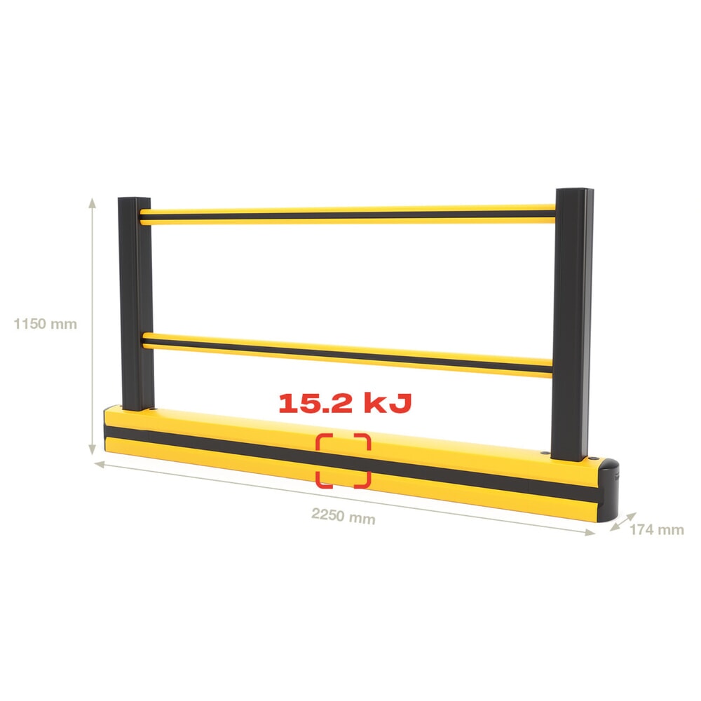 Produktabbildung Nr. 4: Glissière de protection BOPLAN® Flex Impact® FLIP200F Plus, usage intérieur et extérieur, longueur 2 250 mm