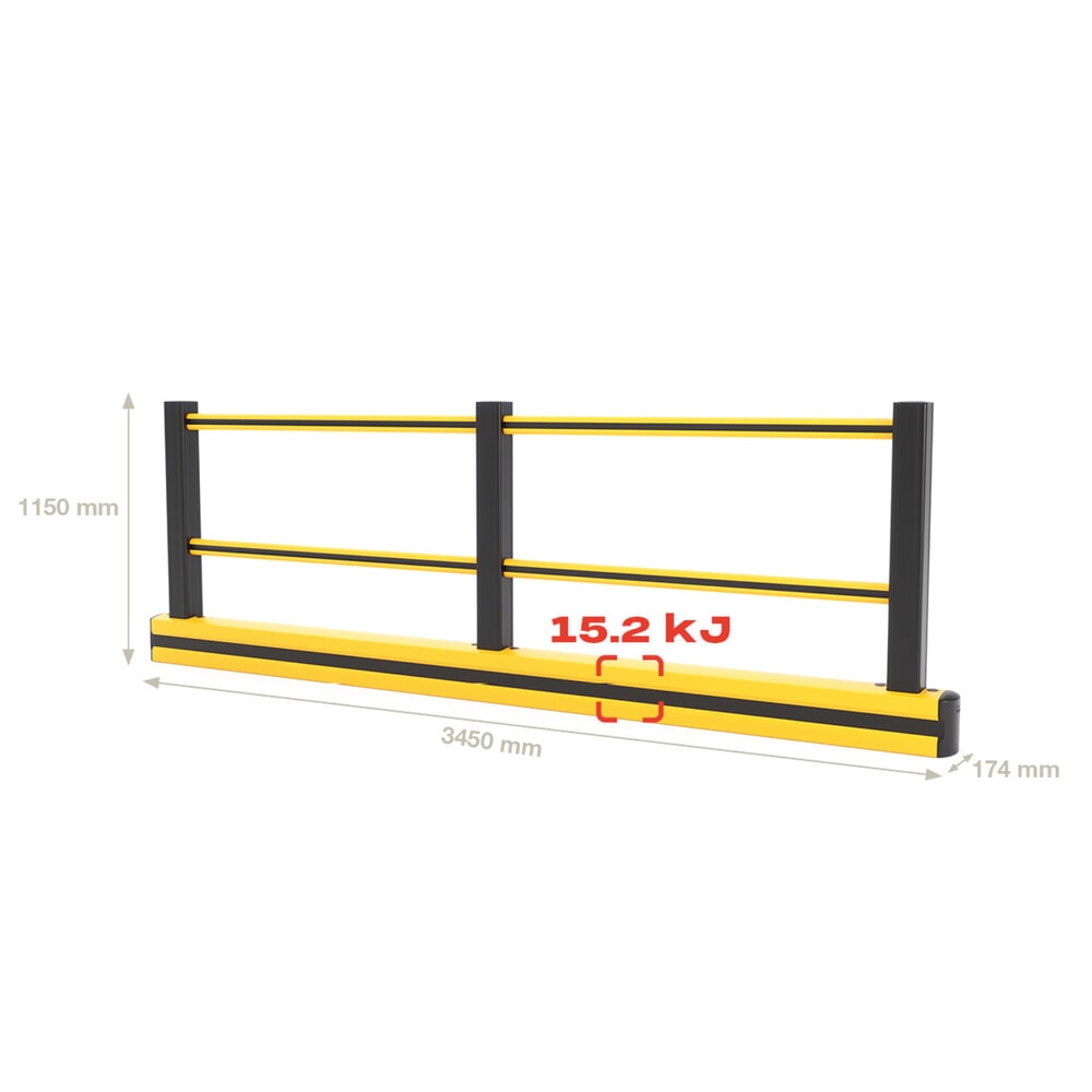 Productafbeelding nr. 4: Stootbalk BOPLAN® Flex Impact® FLIP200F Plus, voor binnen en buiten, lengte 3.450 mm