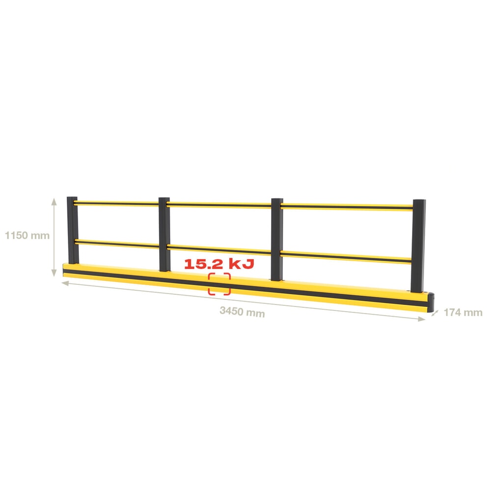 Productafbeelding nr. 4: Stootbalk BOPLAN® Flex Impact® FLIP200F Plus, voor binnen en buiten, lengte 5.050 mm