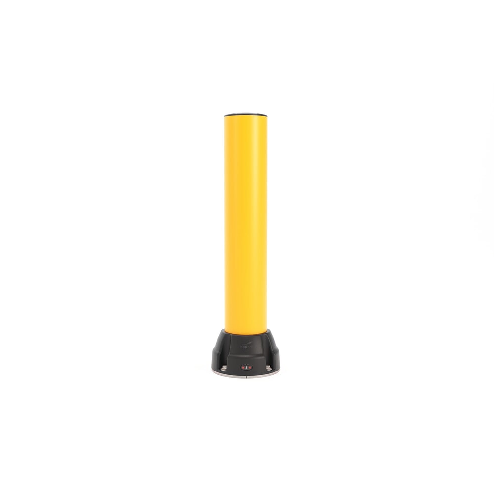 Produktabbildung Nr. 1: Déflecteur BOPLAN® Flex Impact® BO125L, intérieur et extérieur, hauteur 750 mm, plaque de base en acier inoxydable, jaune