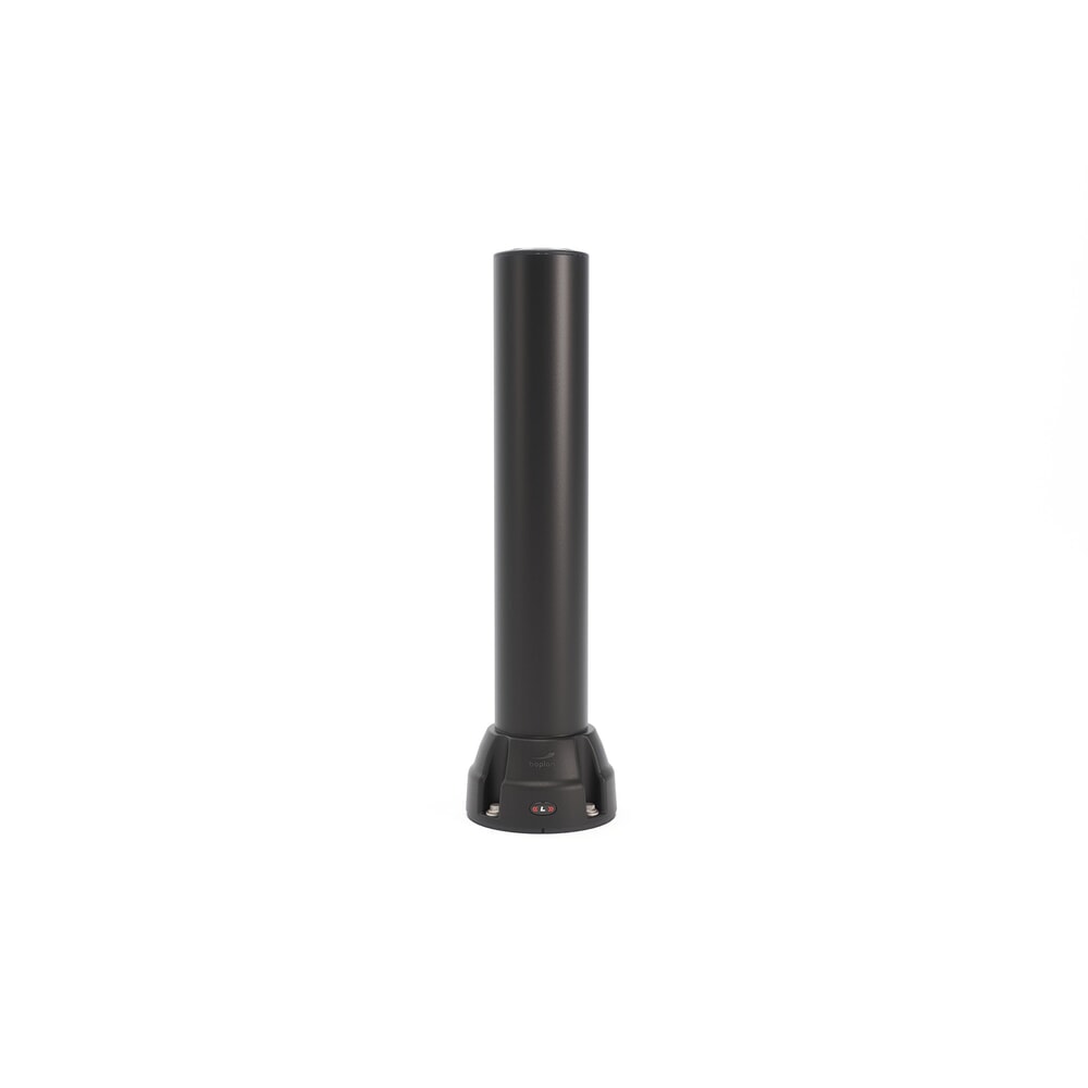 Produktabbildung Nr. 1: Beschermpaal BOPLAN® Flex Impact® BO125L, voor binnen en buiten, hoogte 750 mm, verzinkte grondplaat, zwart