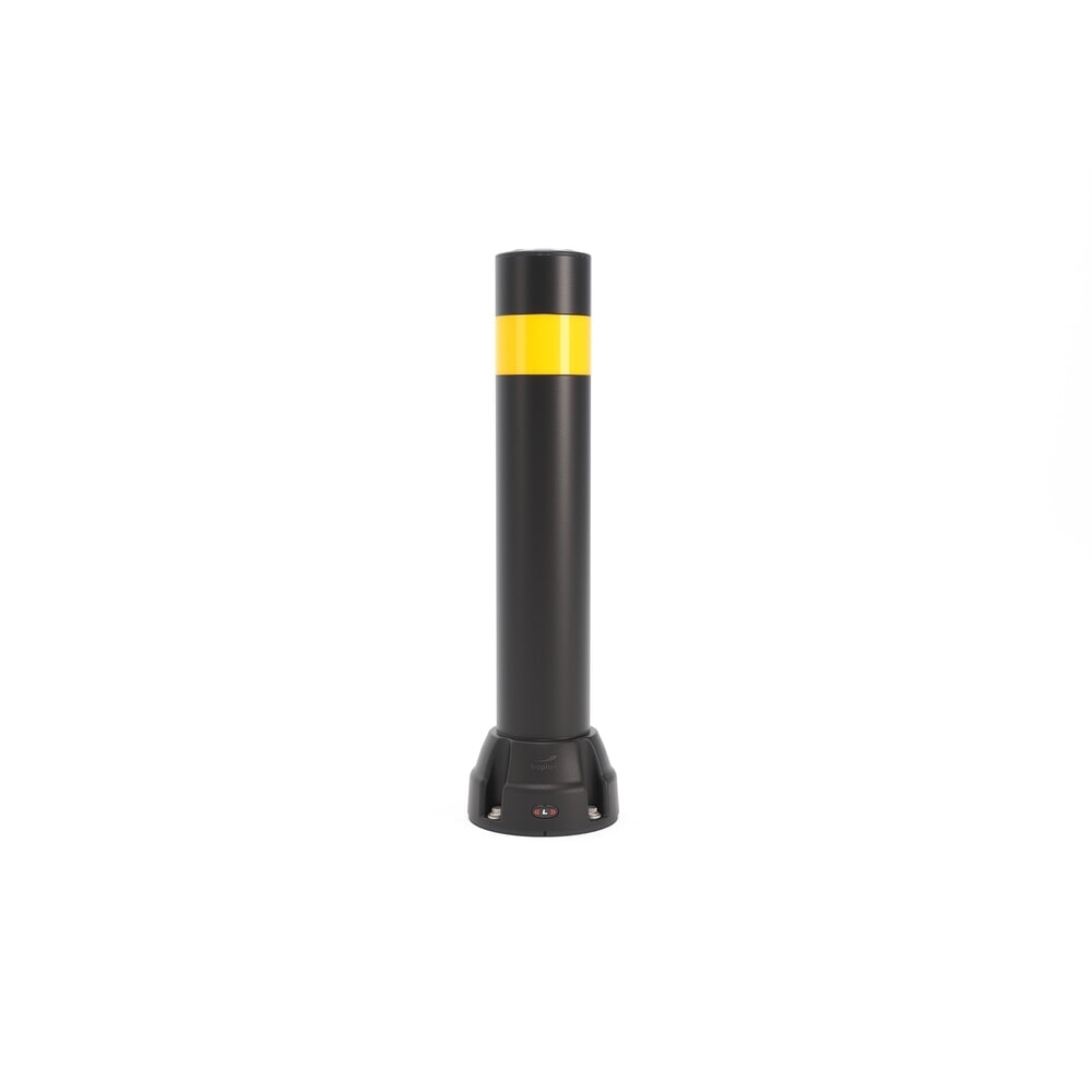 Produktabbildung Nr. 1: Déflecteur BOPLAN® Flex Impact® BO125L, intérieur et extérieur, hauteur 750 mm, plaque de base zinguée, noir/jaune