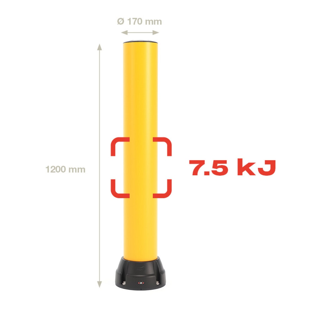 Produktabbildung Nr. 3: Déflecteur BOPLAN® Flex Impact® BO170B, intérieur et extérieur, hauteur 1 200 mm, jaune