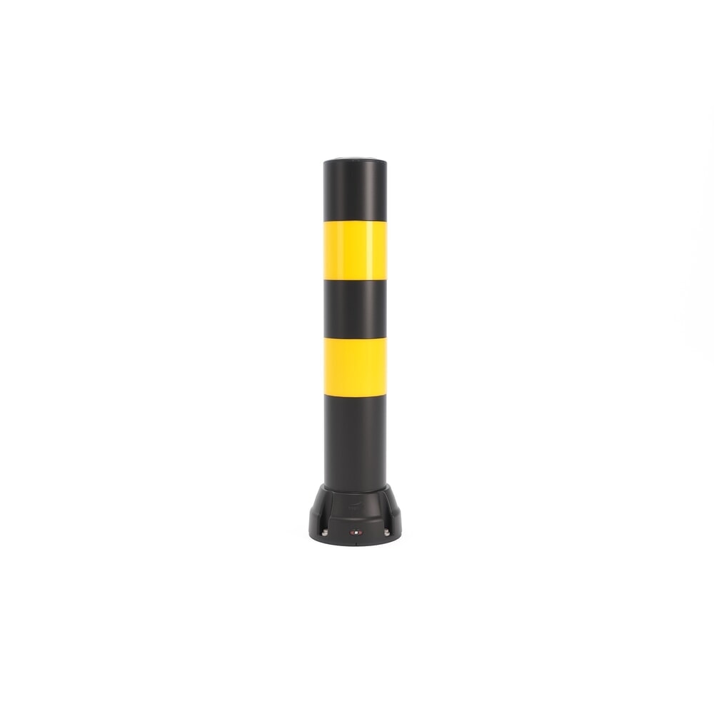 Produktabbildung Nr. 1: Beschermpaal BOPLAN® Flex Impact® BO170B, voor binnen en buiten, hoogte 1.000 mm, zwart / geel