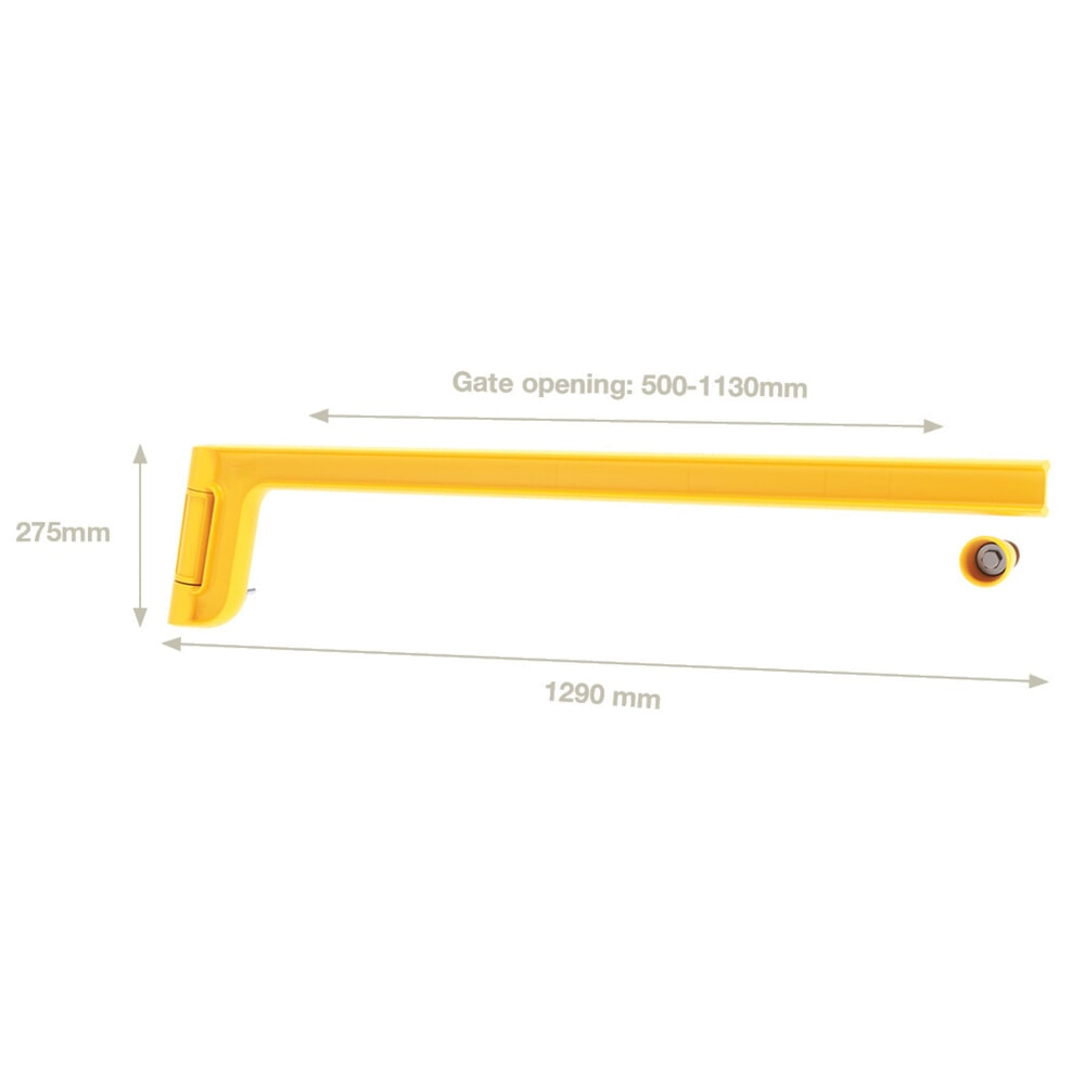 Produktabbildung Nr. 3: Porte de sécurité BOPLAN® Single Axes Gate® pour rambarde de protection, intérieur et extérieur, pour ouverture de porte de 1 130 mm