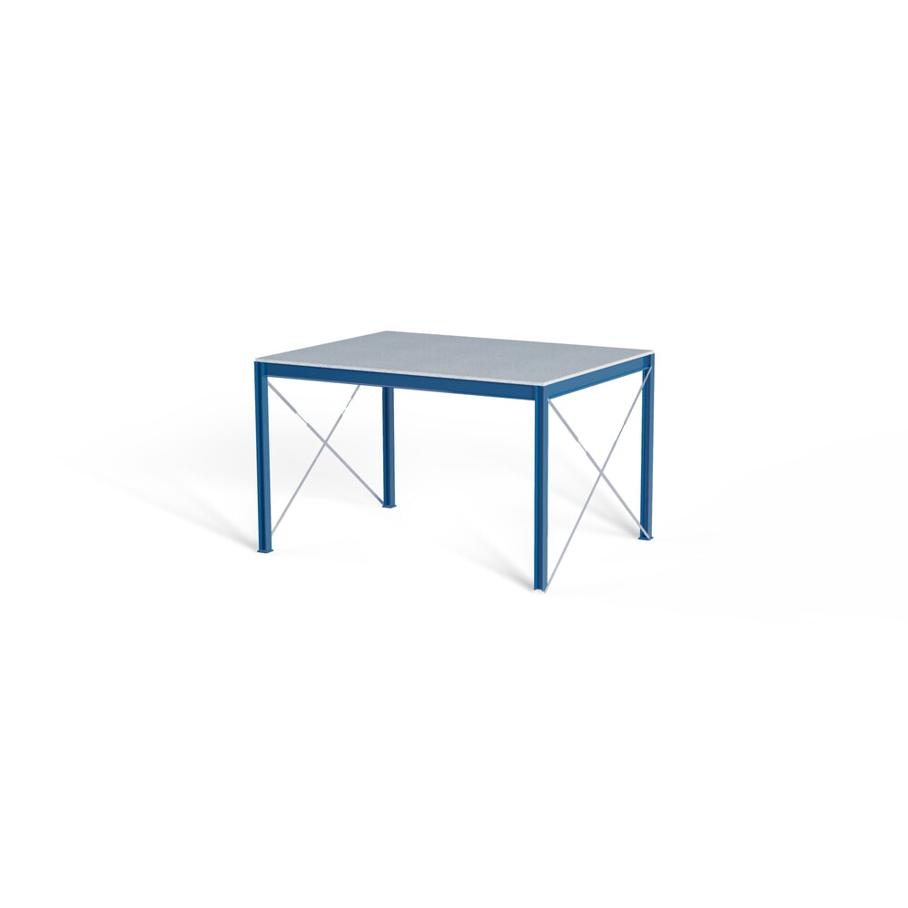 Bordestrap voor modulair entresolsysteem, uitstap links, gentiaanblauw Productafbeelding nr. 4: Bordestrap voor modulair entresolsysteem, uitstap links, gentiaanblauw