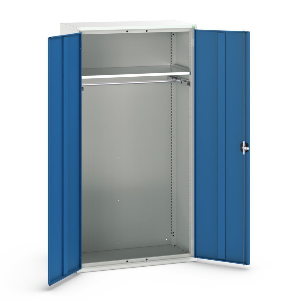 Illustration du produit: bott Armoire à portes battantes verso, avec 1 tablette et 1 tringle à vêtements, lxPxH : 1 050 x 550 x 2 000 mm