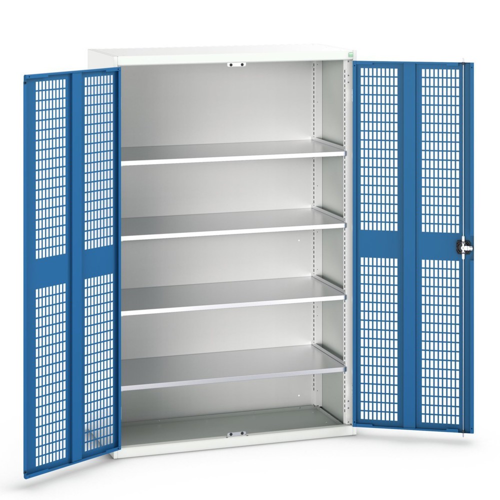 Produktabbildung Nr. 1: bott Armoire à portes battantes verso avec ventilation, avec 4 tablettes, lxPxH : 1 300 x 550 x 2 000 mm