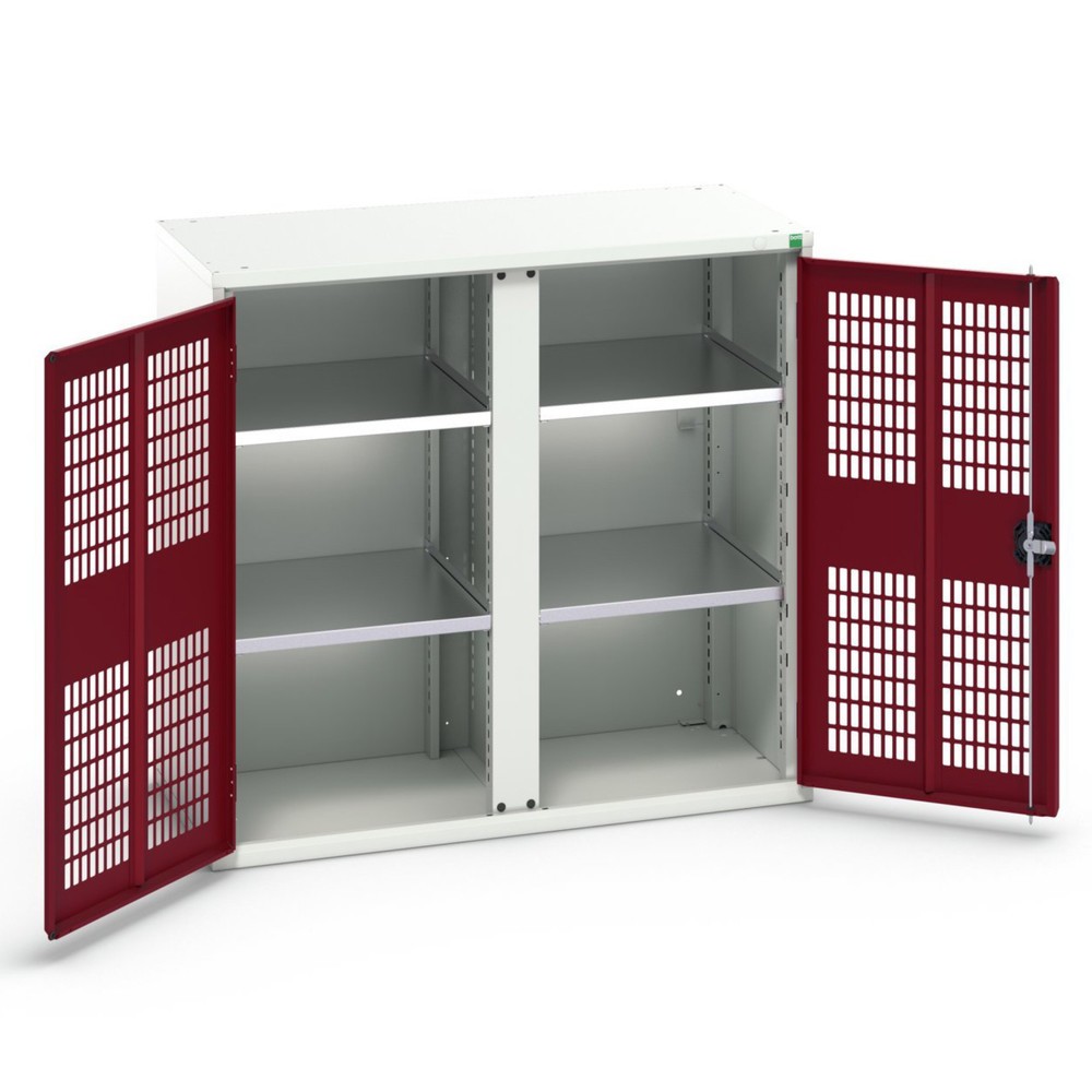 Illustration du produit: bott verso Armoire-penderie avec ventilation, avec 4 tablettes et paroi de séparation, lxPxH : 1050 x 550 x 1 000 mm