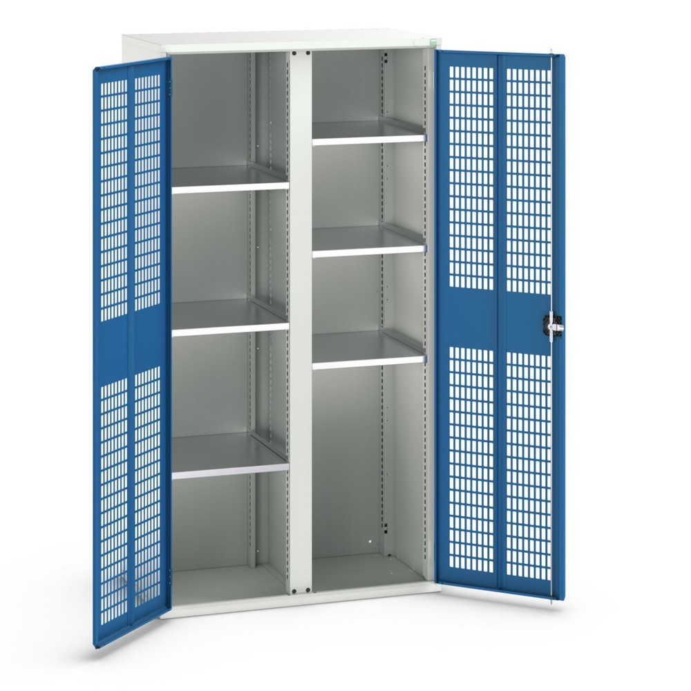 Illustration du produit: bott verso Armoire-penderie avec ventilation, avec 6 tablettes et paroi de séparation, lxPxH : 1 050 x 550 x 2 000 mm