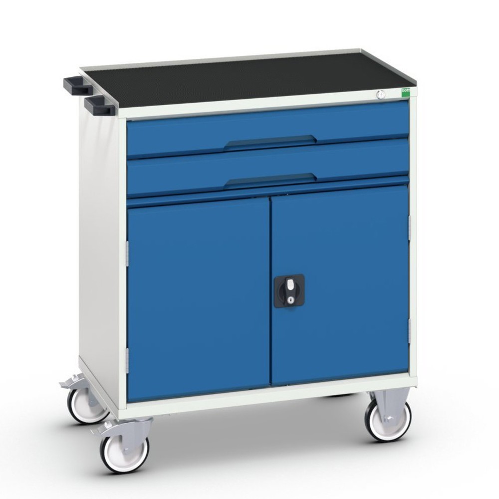 Produktabbildung Nr. 1: bott Armoire à tiroirs verso mobile, avec 2 tiroirs, porte et rebord anti-chutes, lxPxH : 800 x 550 x 965 mm