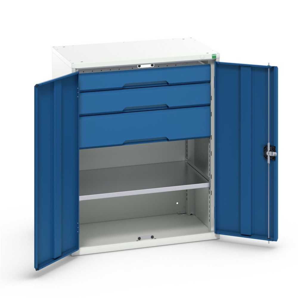 Produktabbildung Nr. 1: bott verso draaideurkast met lades, met 1 legbord en 3 lades, B x D x H: 800 x 550 x 1.000 mm