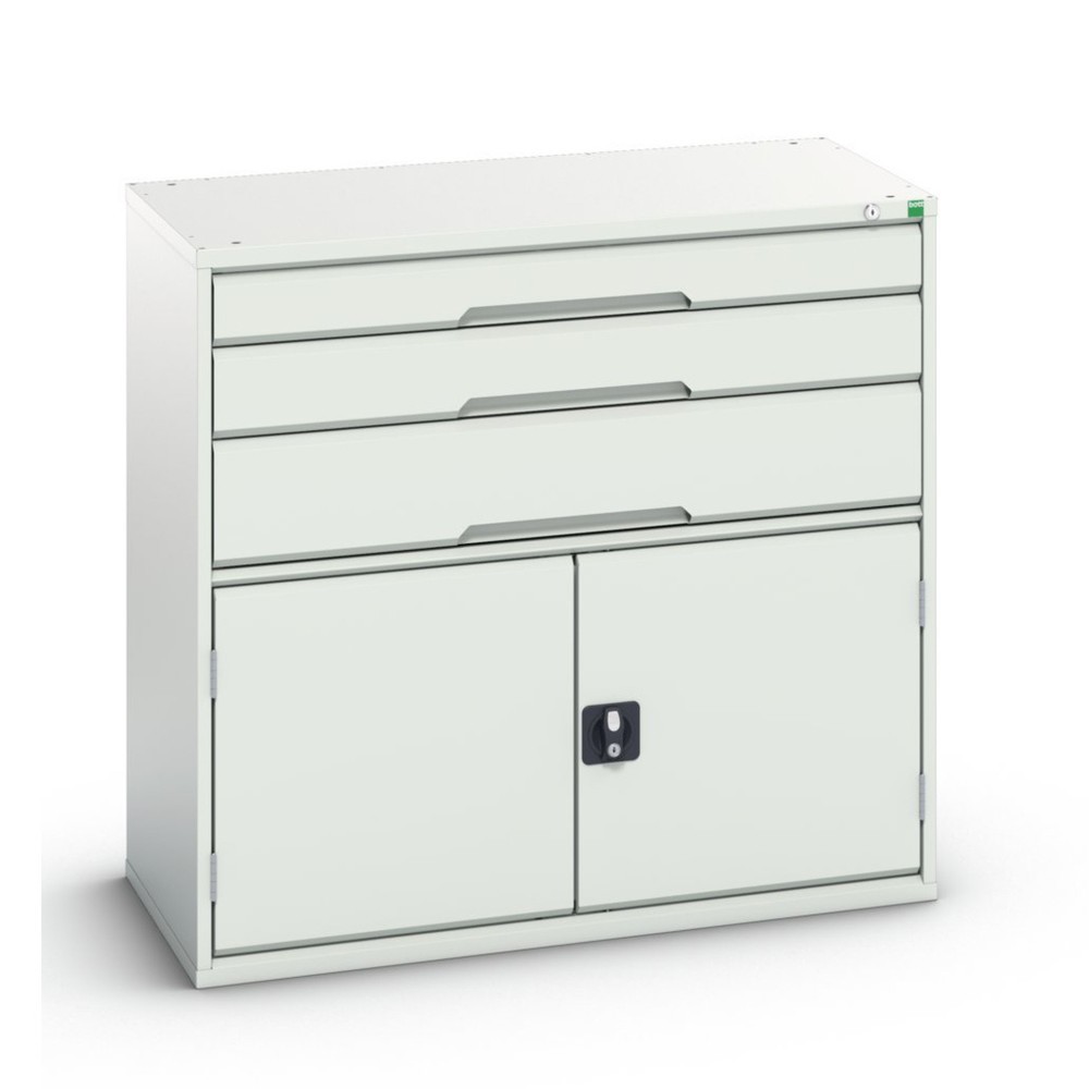 Product afbeelding: bott verso ladekast met draaideur, 3 lades, individueel uittrekbare geleider, legbord, B x D x H: 1.050 x 550 x 1.000 mm