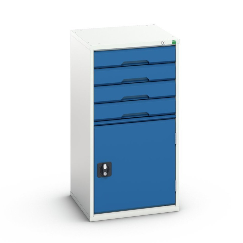 Produktabbildung Nr. 1: bott verso ladekast met draaideur, met 4 lades en legbord, B x D x H: 525 x 550 x 1.000 mm