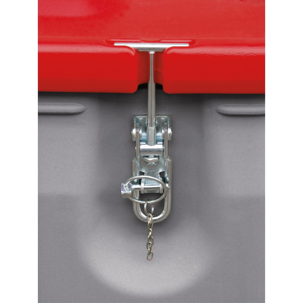 Produktabbildung Nr. 2: Box mobile CEMO, homologation produits dangereux, 170 l, couvercle rouge