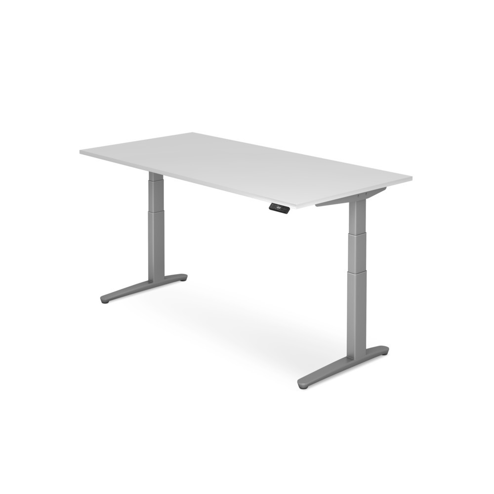 Produktabbildung Nr. 1: Bureau met geheugenschakelaar, C-voet in hoogte verstelbaar, bxd 1.600 x 800 mm, wit