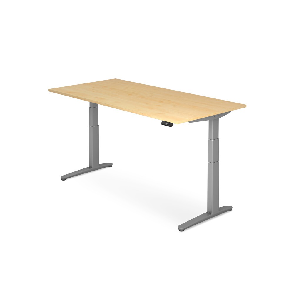 Produktabbildung Nr. 1: Bureau met geheugenschakelaar, C-voet in hoogte verstelbaar, bxd 1.600 x 800 mm, ahorn