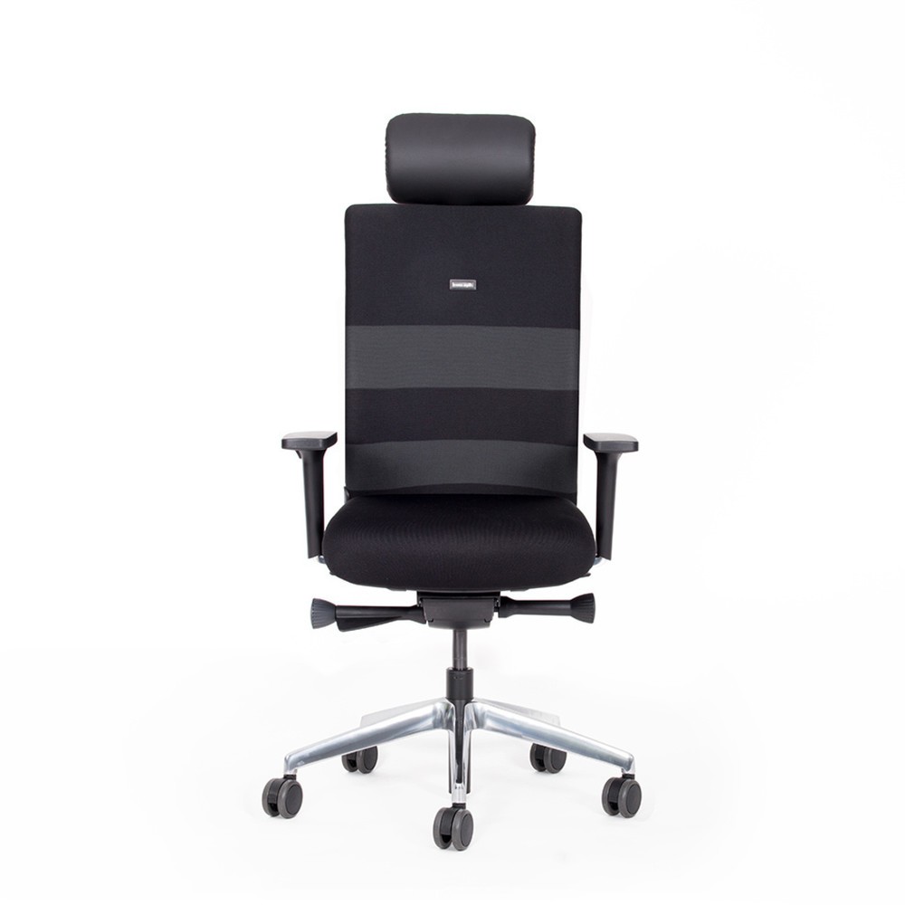 Productafbeelding nr. 1: Bureaustoel lento agilis AG10, zwart, 100% polyester, met hoofdsteun