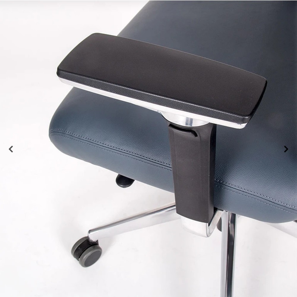 Produktabbildung Nr. 6: Bureaustoel lento agilis XL AG13, 100% echt leder, donkerblauw, met hoofdsteun