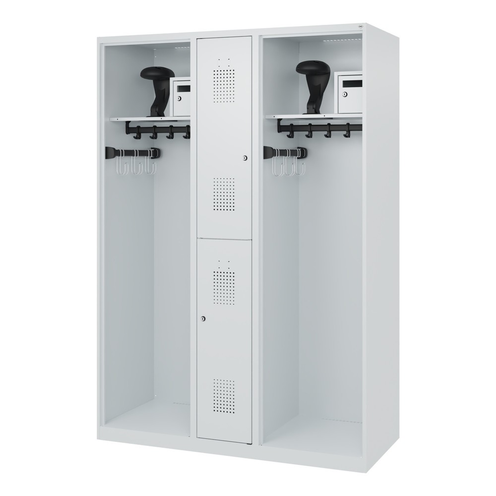 Produktabbildung Nr. 5: C+P brandweerkast MAXI, vloerglijders, hxbxd 1.850 x 1.300 x 500 mm, lichtgrijs, met helmhouder