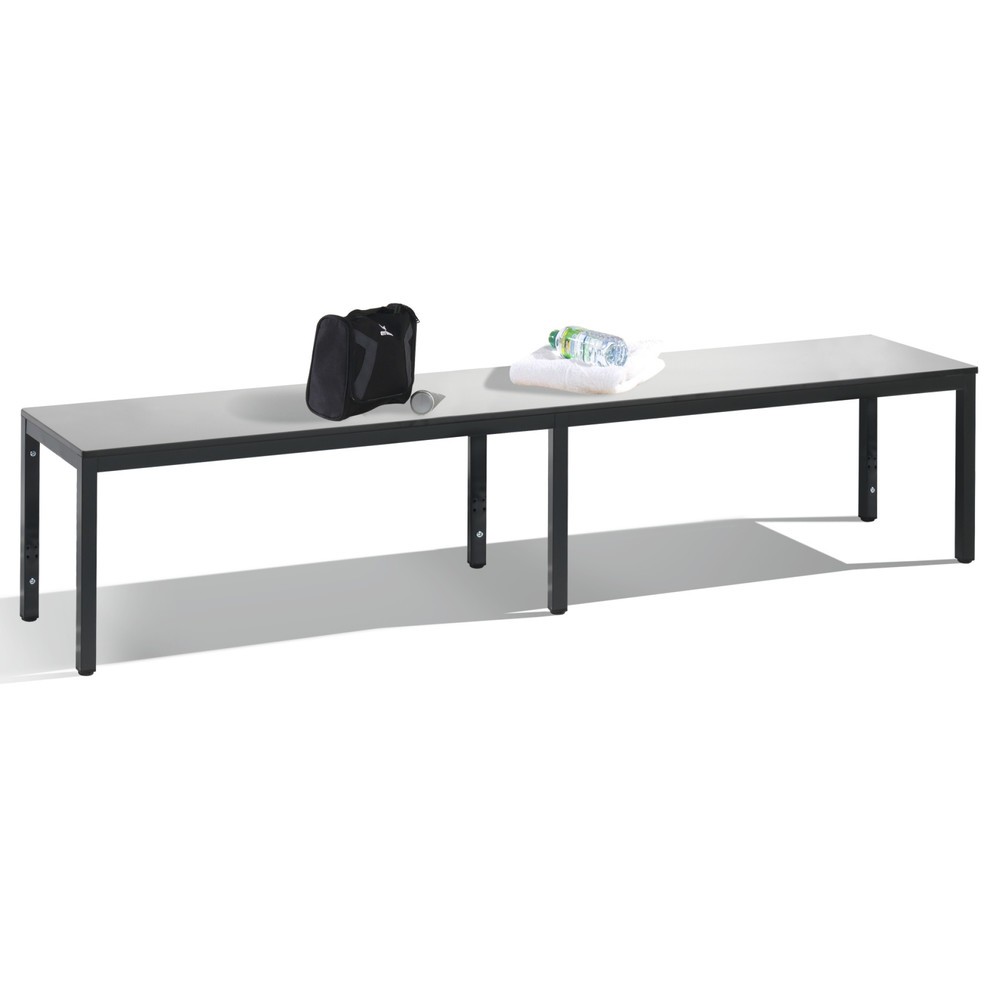 Produktabbildung Nr. 1: C+P kleedkamerbank Basic Plus, lengte 1.960 mm, zwartgrijs/wit