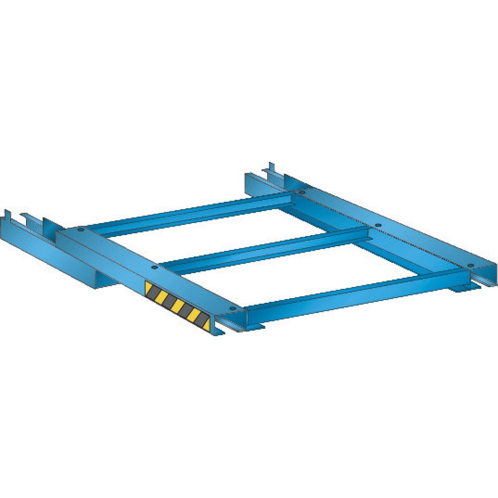 Illustration du produit: Cadre extractible LISTA, charge par tablette 1 000 kg, l x p 890 x 860 mm, extractible à 100 %