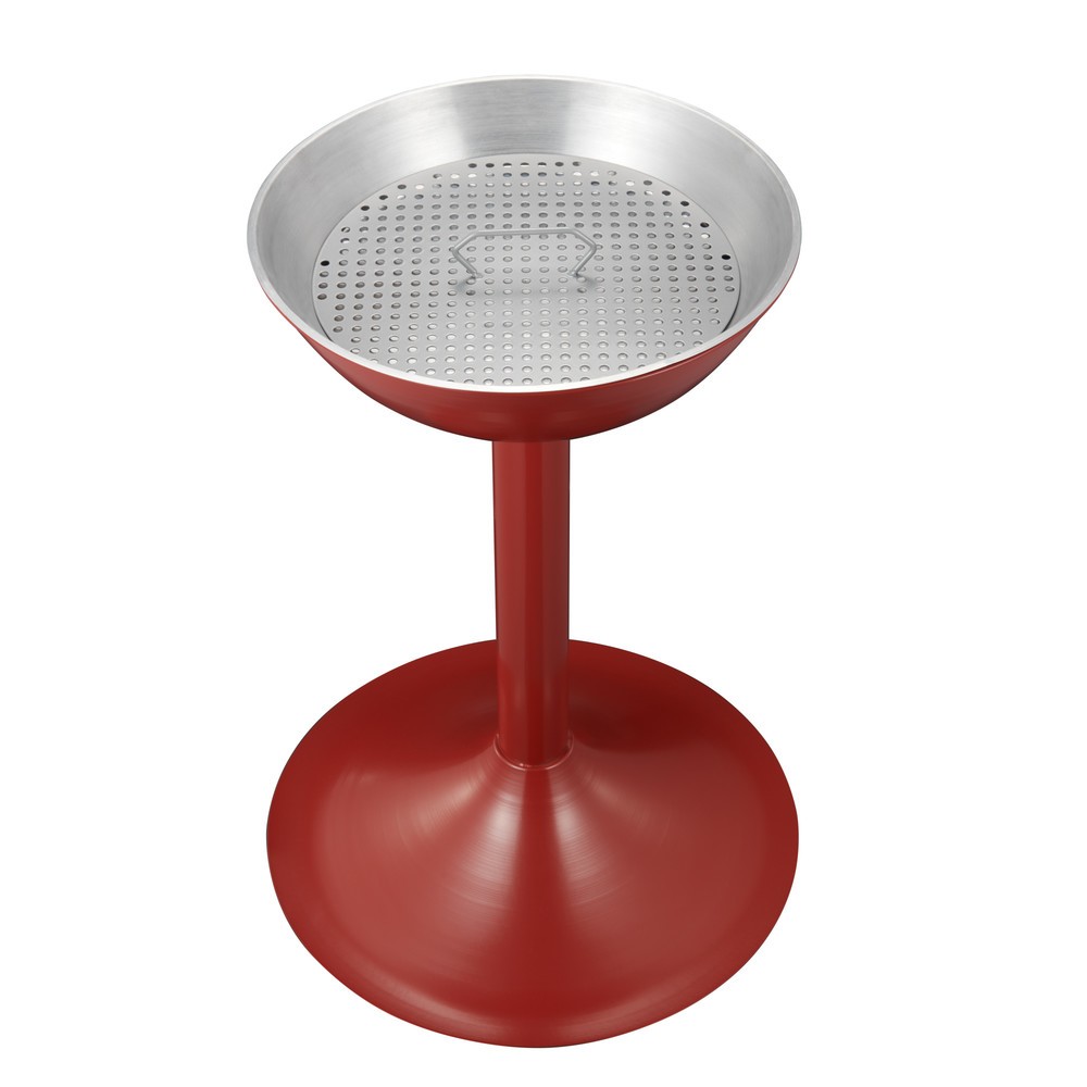 Produktabbildung Nr. 2: Cendrier sur pied en acier, avec insert et tamis, rond, rouge