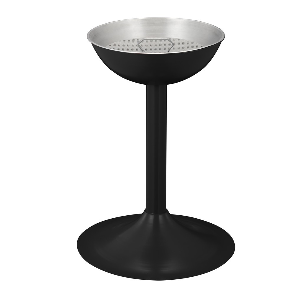 Illustration du produit: Cendrier sur pied en acier, avec insert et tamis, rond, noir