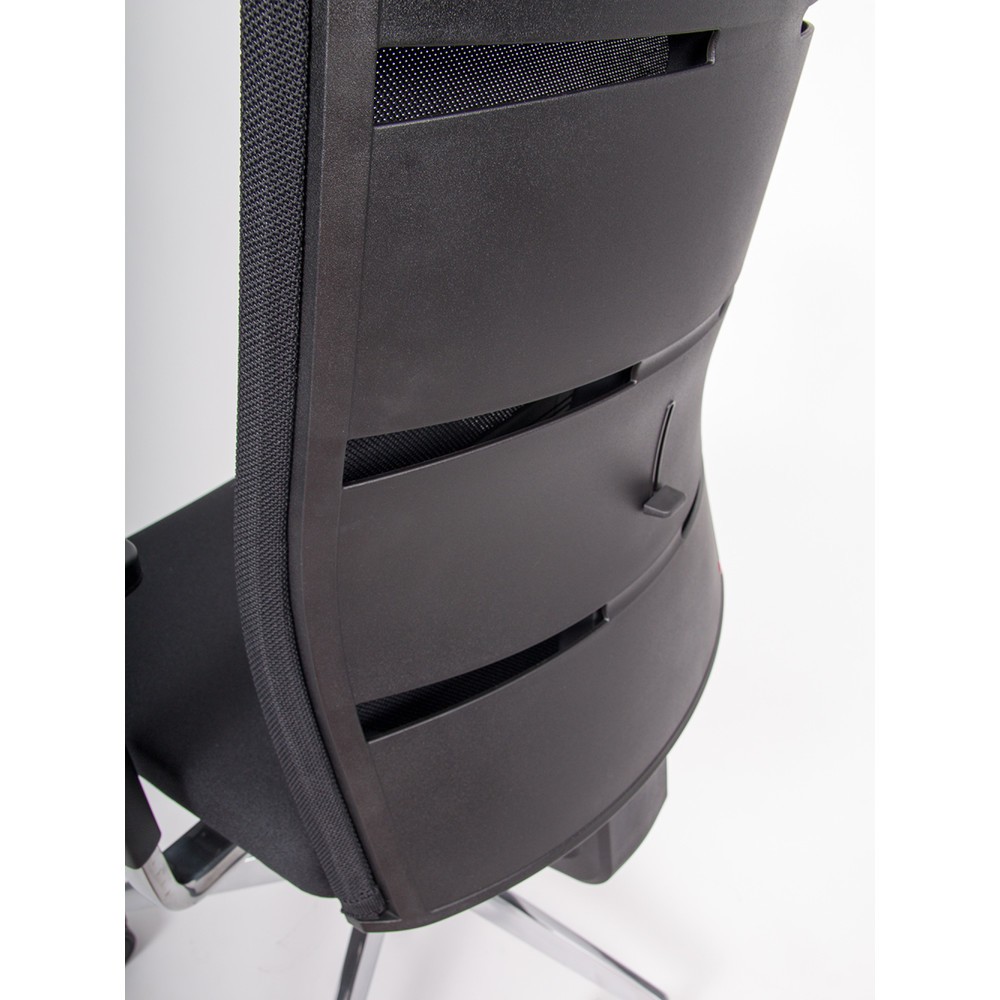 Produktabbildung Nr. 2: Chaise de bureau lento agilis matrix MT13, 100 % polyester, noir, accoudoir avec support en plastique