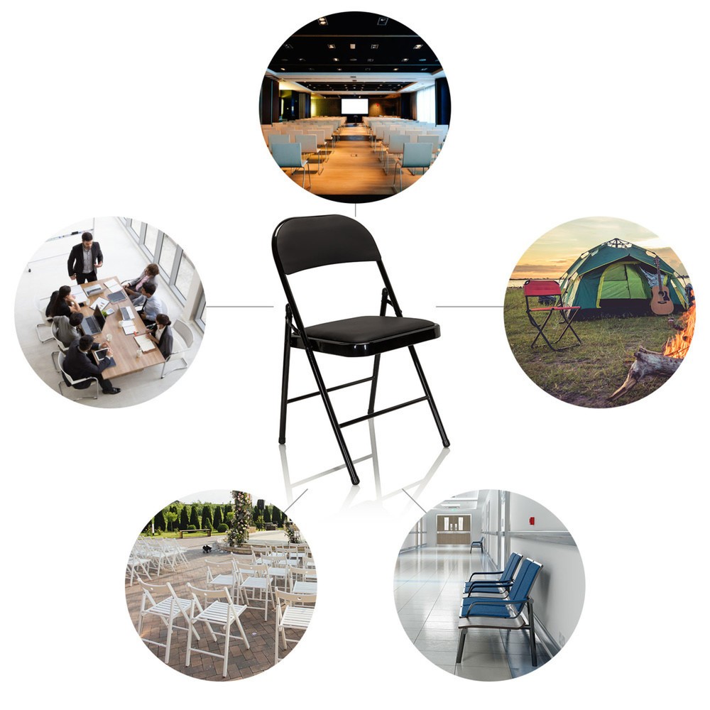 Produktabbildung Nr. 2: Chaise de conférence / chaise-visiteur / chaise pliante hjh OFFICE BANDA V PU, noir