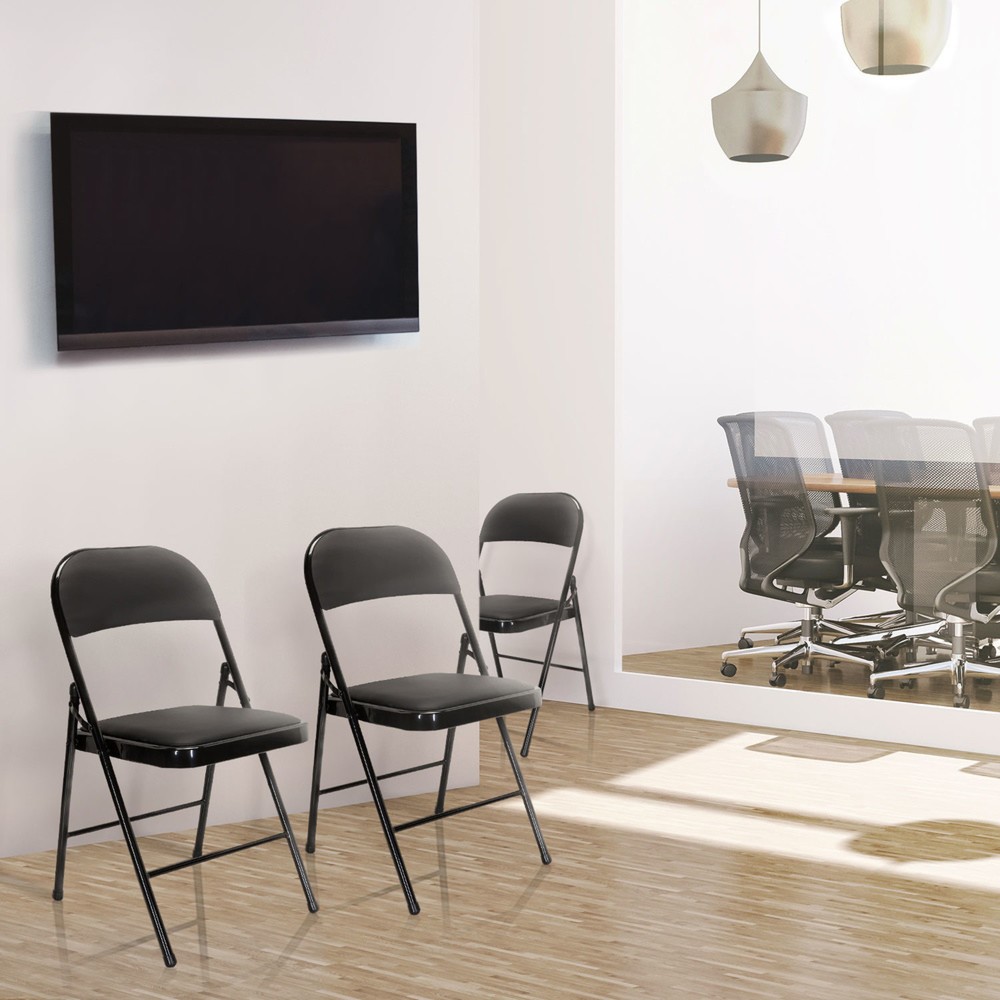 Produktabbildung Nr. 7: Chaise de conférence / chaise-visiteur / chaise pliante hjh OFFICE BANDA V PU, noir