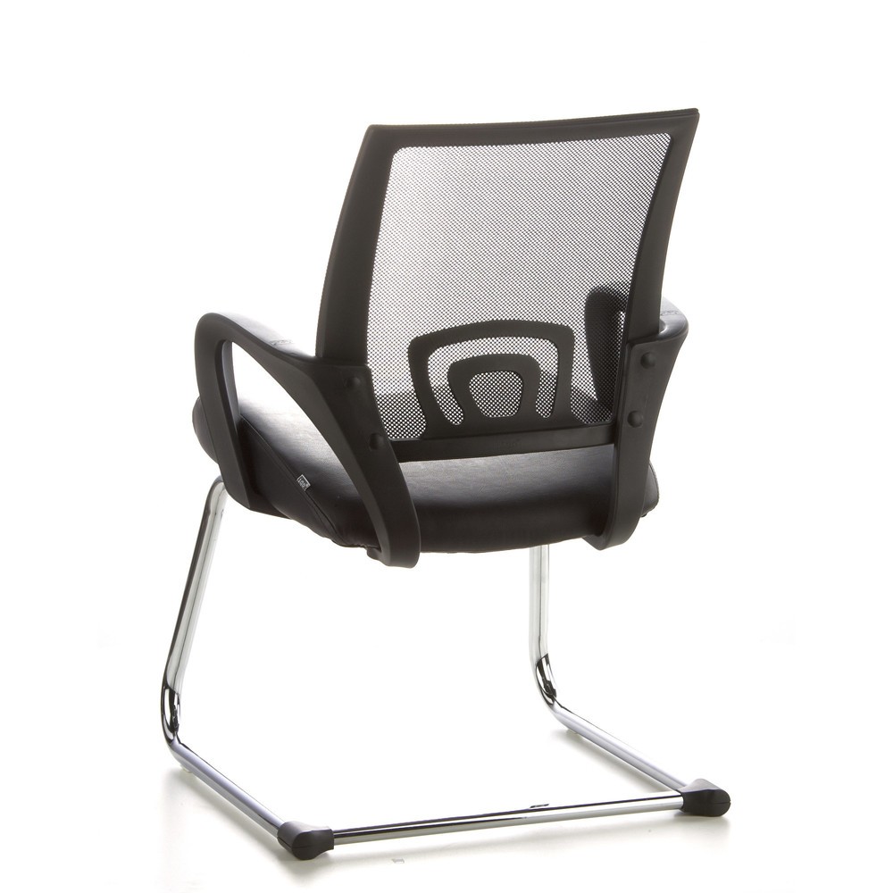 Produktabbildung Nr. 7: Chaise de conférence / fauteuil suspendu hjh OFFICE VISTO NET V maille, noir chromé