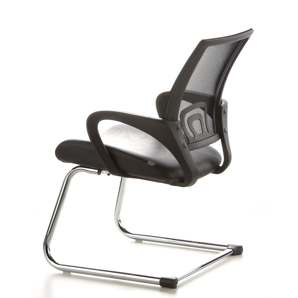 Produktabbildung Nr. 8: Chaise de conférence / fauteuil suspendu hjh OFFICE VISTO NET V maille, noir chromé