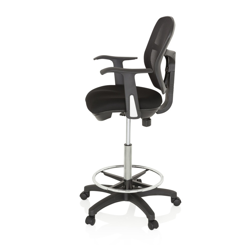 Produktabbildung Nr. 8: Siège de travail / siège de comptoir hjh OFFICE TOP WORK 108 tissu/maille, noir